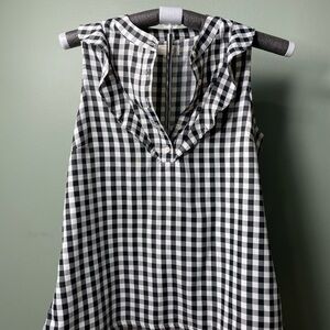 Mud Pie Black and White Checkered Top